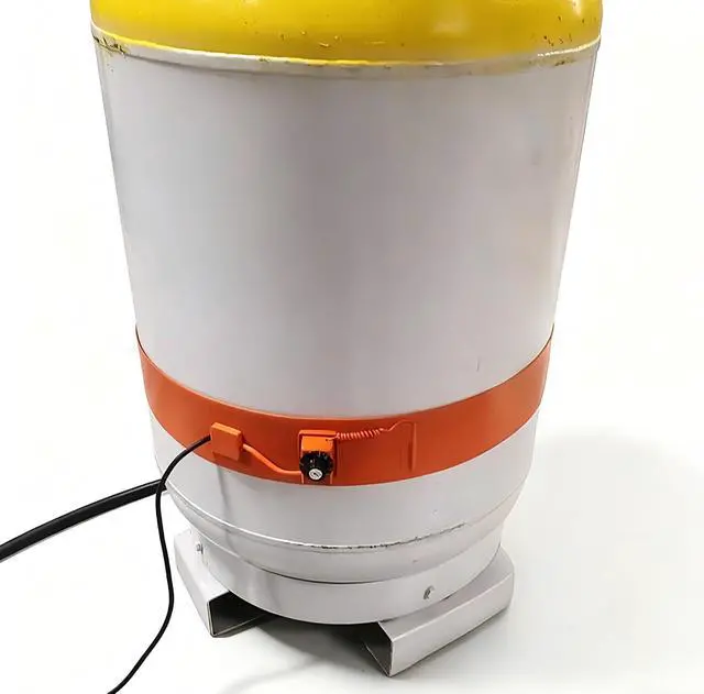Alt view image 5 of 7 - Metal Drum Heater for 55 Gallon Barrel, 110V Bucket Heater for Metal Oil Drum, Heating Band with Adjustable Thermostat, Heavy Duty Silicone Rubber Grease Keg Honey Pail Heater (68.5" x 5")