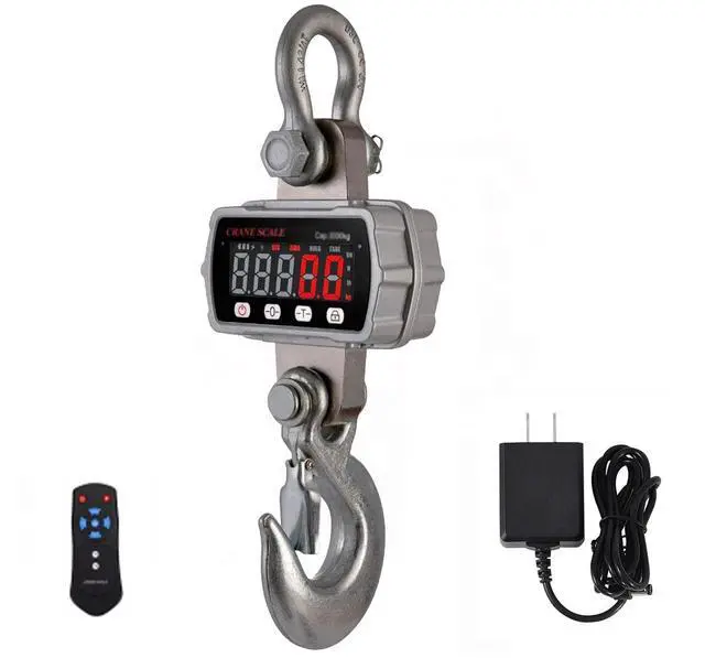 Main image of 22000lb/10000kg Digital Crane Scale, Heavy Duty Industrial Hanging Scale, Battery Powered High Accuracy Electronic Scale, LCD Kilograms and Pounds Display
