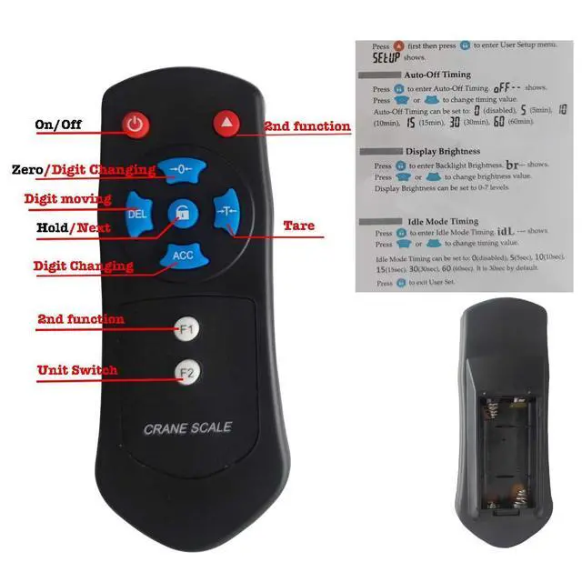 Alt view image 7 of 7 - 22000lb/10000kg Digital Crane Scale, Heavy Duty Industrial Hanging Scale, Battery Powered High Accuracy Electronic Scale, LCD Kilograms and Pounds Display