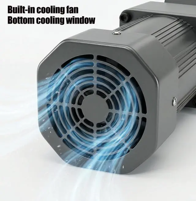 Alt view image 6 of 7 - 110V 120W Electric Gear Motor, 20nm High Torque AC Motor with Variable Speed Controller, 45RPM Variable Speed Motor, 1:30 (30K) Geared Motor, 90° Right Angle Output