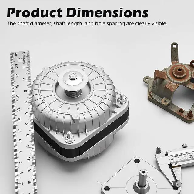 Alt view image 2 of 7 - YZF18-25 AC Fan Motor, 120V 60HZ 18W 1.01A 1550 r/min, Fan Motor with 4 Shaded Poles & Single Phase for Small Ventilation Equipment, Condenser, Evaporator, Radiator and Other Cooling Equipment