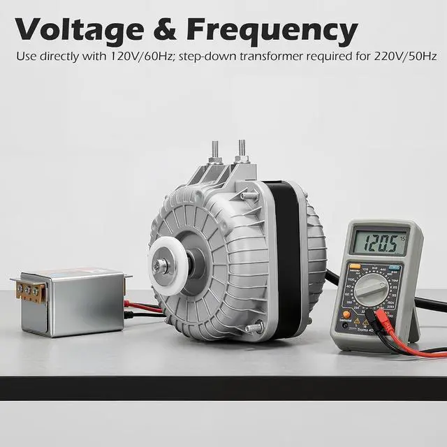 Alt view image 7 of 7 - YZF18-25 AC Fan Motor, 120V 60HZ 18W 1.01A 1550 r/min, Fan Motor with 4 Shaded Poles & Single Phase for Small Ventilation Equipment, Condenser, Evaporator, Radiator and Other Cooling Equipment
