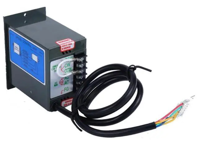 Alt view image 5 of 5 - 110V AC Motor + Speed Controller + Gear Box, 90W Single Phase Electric Motor with Gearbox, 0-270RPM Variable Speed Motor, Reversible Gear Motor with Control Box, 1:5 Geared Motor
