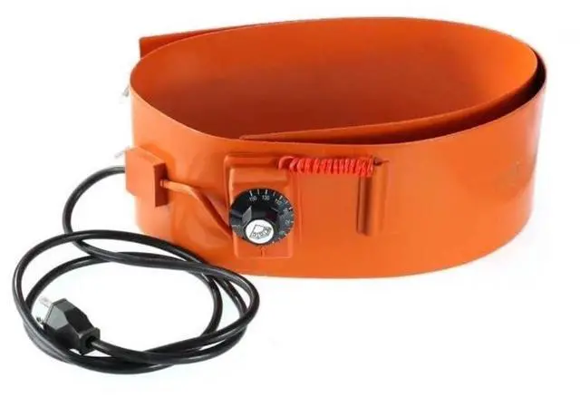 Main image of 55 Gallon Drum Heater, 1200W Silicone Rubber Heating Pad with Temperature Controller for Metal Barrel Pail Guitar Side Bending Heated Blanket, Max. 120, 174x25cm / 68.5x9.8 by Zikepa