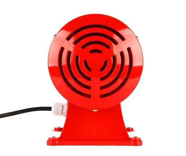 Alt view image 3 of 4 - Base Mount Air Raid Siren, 120dB Electric Emergency Safety Alarm, Motor Driven Metal Air Horn, Continuous Loud Tornado Alarm 110V