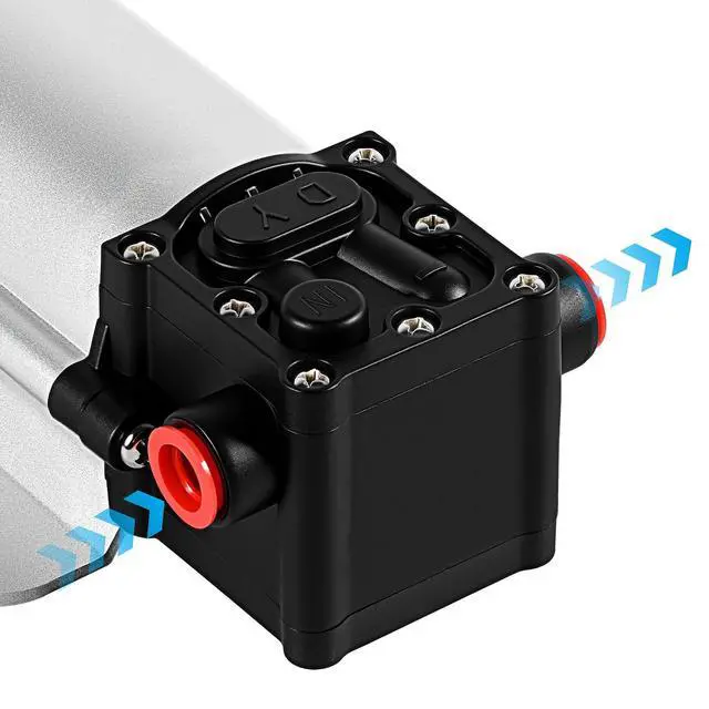Alt view image 5 of 7 - Self-priming Electric Fuel Transfer Pump | 12 Volt 2.67 GPM High Efficiency for Liquids Diesel Kerosene Gasoline Water, with Filter Cartridge