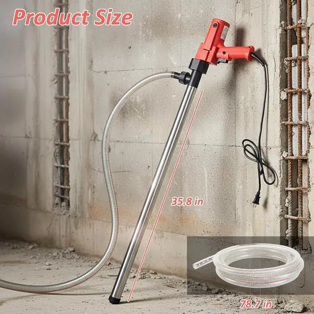 Alt view image 7 of 7 - 2480W Fuel Oil Transfer Pump, 26.4GPM Electric Self-Priming Gasoline Fluid Transfer Pump, Oil Extractor Pump with 35.8in Stainless Steel Tube & 6.6ft Wire Hose, for Gasoline Diesel Kerosene