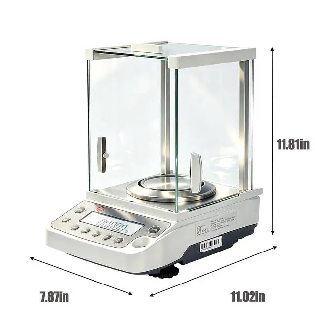 Alt view image 7 of 7 - Digital Analytical Balance, 0.1mg High Precision Electronic Lab Scale, 0.0001 Gram Balance Scale with Glass Shield & LCD Display for Laboratory Pharmacy Jewelry Store (220g, 0.1mg)
