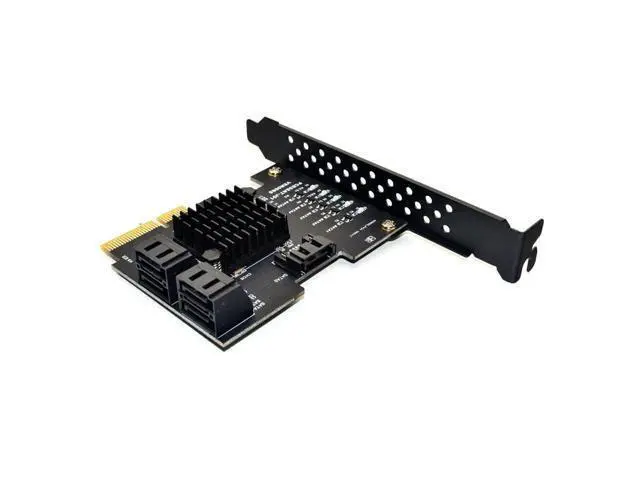 Alt view image 2 of 6 - Add on Cards PCI-E SATA Card PCIE SATA Controller PCI Express 3.0 Gen3 X4 SuperSpeed Non Raid PCIE to SATA 3.0 Card 5 Port SATA3