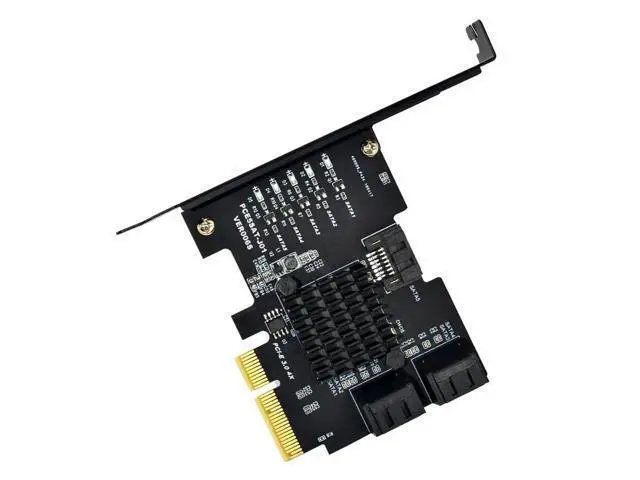 Alt view image 4 of 6 - Add on Cards PCI-E SATA Card PCIE SATA Controller PCI Express 3.0 Gen3 X4 SuperSpeed Non Raid PCIE to SATA 3.0 Card 5 Port SATA3