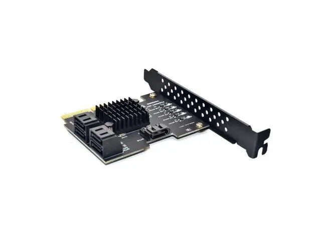 Alt view image 6 of 6 - Add on Cards PCI-E SATA Card PCIE SATA Controller PCI Express 3.0 Gen3 X4 SuperSpeed Non Raid PCIE to SATA 3.0 Card 5 Port SATA3