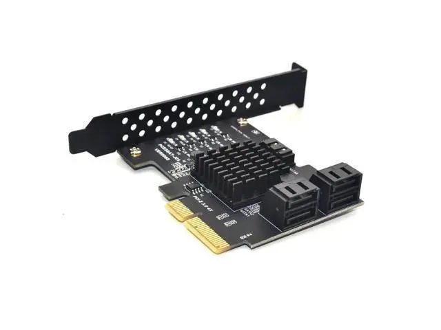 Alt view image 5 of 6 - Add on Cards PCI-E SATA Card PCIE SATA Controller PCI Express 3.0 Gen3 X4 SuperSpeed Non Raid PCIE to SATA 3.0 Card 5 Port SATA3