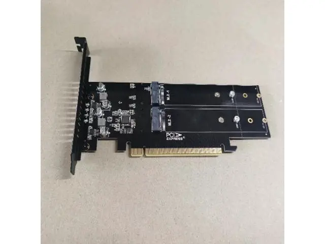 Alt view image 5 of 6 - iHyper m.2 X16 TO 4X NVME PCIE3.0 GEN3 X16 TO 4*NVME RAID CARD PCI-E VROC CARD RAID Hyper M.2X16 M2X16 4X X4 NVME*4 RAID Mining