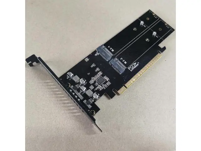 Alt view image 6 of 6 - iHyper m.2 X16 TO 4X NVME PCIE3.0 GEN3 X16 TO 4*NVME RAID CARD PCI-E VROC CARD RAID Hyper M.2X16 M2X16 4X X4 NVME*4 RAID Mining