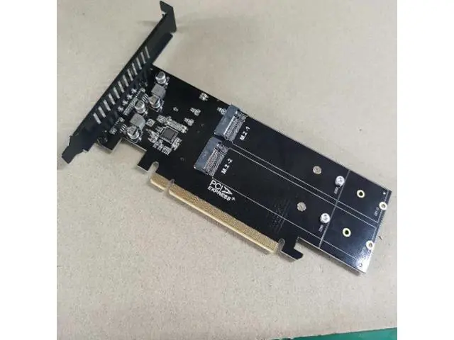 Alt view image 4 of 6 - iHyper m.2 X16 TO 4X NVME PCIE3.0 GEN3 X16 TO 4*NVME RAID CARD PCI-E VROC CARD RAID Hyper M.2X16 M2X16 4X X4 NVME*4 RAID Mining