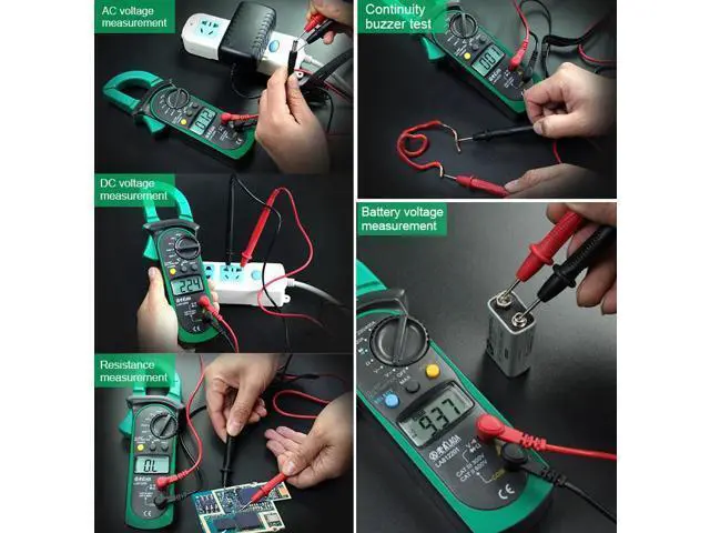 Alt view image 6 of 7 - First picture~ Digital Multimeter AC/DC Ammeter Voltmeter Ohm portable Meter voltage meter Clamp Multimeter probe professional Tools(Blue LA814104 )
