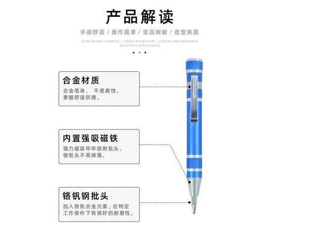 Alt view image 3 of 7 - First picture~Manual Screwdriver Cross-border Hot Selling Multi-head pen Type Screwdriver 8 in 1 Repair Tool Set(Red )