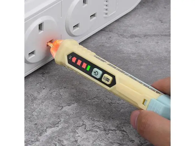 Alt view image 2 of 7 - First picture~ HT90 AC Voltage Detector pen Tester Macaron Edition Dual Sensitivity Sound LED Alarm Breakpoint LIVE Null Wire Check(Silver HT90 Green )