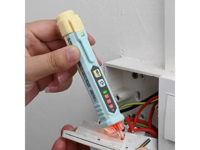 Alt view image 5 of 7 - First picture~ HT90 AC Voltage Detector pen Tester Macaron Edition Dual Sensitivity Sound LED Alarm Breakpoint LIVE Null Wire Check(Silver HT90 Green )