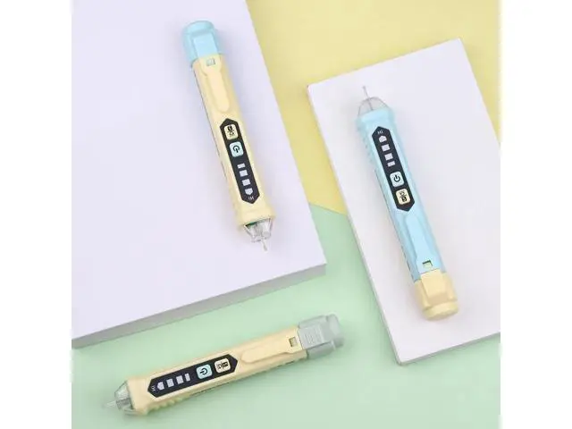 Alt view image 3 of 7 - First picture~ HT90 AC Voltage Detector pen Tester Macaron Edition Dual Sensitivity Sound LED Alarm Breakpoint LIVE Null Wire Check(Silver HT90 Green )