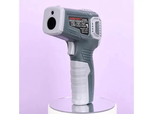 Alt view image 3 of 7 - First picture~Infrared Thermometer Digital IR Laser Temperature Meter pyrometer Imager Non Contact Termometro C/F Light Alarm(Gold HT650A 380C )