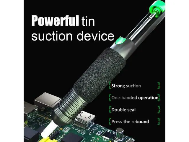 Alt view image 3 of 7 - First picture~ powerful Desoldering pump Suction Tin Sucker pen Vacuum Soldering Iron Desolder Gun plastic Removal Hand Welding Tool(Red cs TiP s )