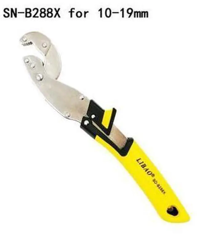 Main image of First picture~10-19/13-24mm new universal key pipe wrench open end spanner set 65 manganese steel Chrome plating snap grip plumber multi tool(Silver SD-B288X )