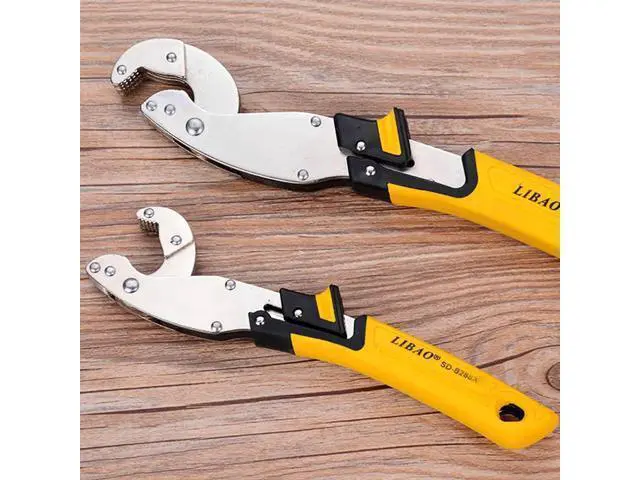 Alt view image 6 of 7 - First picture~10-19/13-24mm new universal key pipe wrench open end spanner set 65 manganese steel Chrome plating snap grip plumber multi tool(Silver SD-B288X )