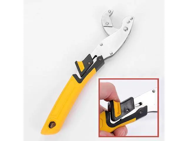 Alt view image 7 of 7 - First picture~10-19/13-24mm new universal key pipe wrench open end spanner set 65 manganese steel Chrome plating snap grip plumber multi tool(Silver SD-B288X )