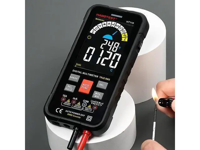 Alt view image 3 of 6 - First picture~professional Smart Multimeter Digital HT116 Auto Range 1000V 10A Tester Ohm Hz Capacitance REL True RMS AC DC DMM Multitester
