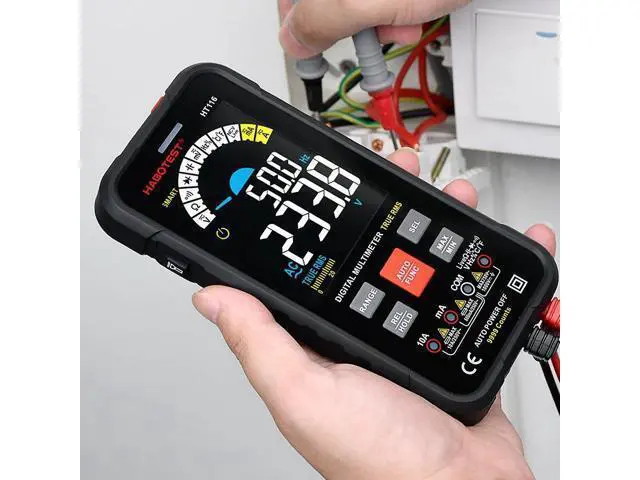 Alt view image 5 of 6 - First picture~professional Smart Multimeter Digital HT116 Auto Range 1000V 10A Tester Ohm Hz Capacitance REL True RMS AC DC DMM Multitester