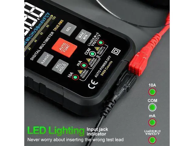 Alt view image 6 of 6 - First picture~professional Smart Multimeter Digital HT116 Auto Range 1000V 10A Tester Ohm Hz Capacitance REL True RMS AC DC DMM Multitester