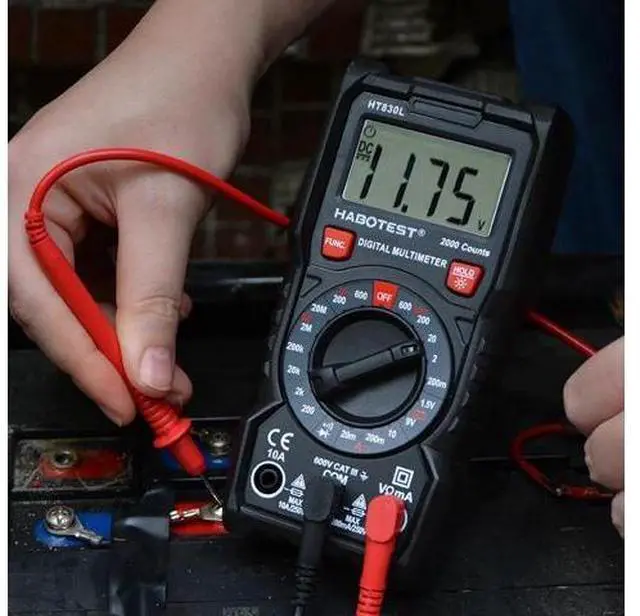 Alt view image 3 of 7 - First picture~ Handheld Digital Multimeter 600V 10A AC DC Voltage Current Ohm Hz True RMS Capacitance DMM C/F Tester Multitester(Brown HT113A Standard )
