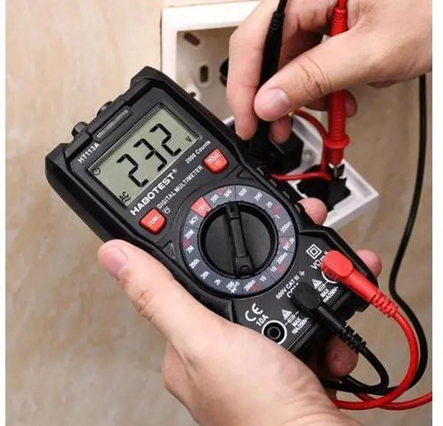 Alt view image 5 of 7 - First picture~ Handheld Digital Multimeter 600V 10A AC DC Voltage Current Ohm Hz True RMS Capacitance DMM C/F Tester Multitester(Brown HT113A Standard )