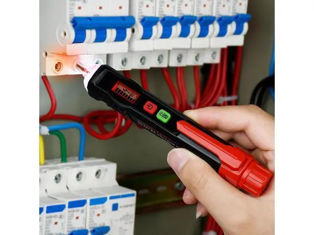 Alt view image 6 of 7 - First picture~Electrician Wiring Checker pen Tester Smart Detection Non-Contact AC Voltage Detector Tester Wall Socket LIVE Null Wire Alarm(Gold HT90 P en Tester )