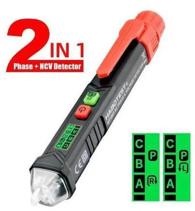 Main image of First picture~Smart AC Voltage Meter Indicator Detector Tester pen Non Contact Sensor 12V-1000V Sensitivity Adjustable with Flashlight(Measuring range: Other AC 12-1000V Silver HT100P P hash Voltage )