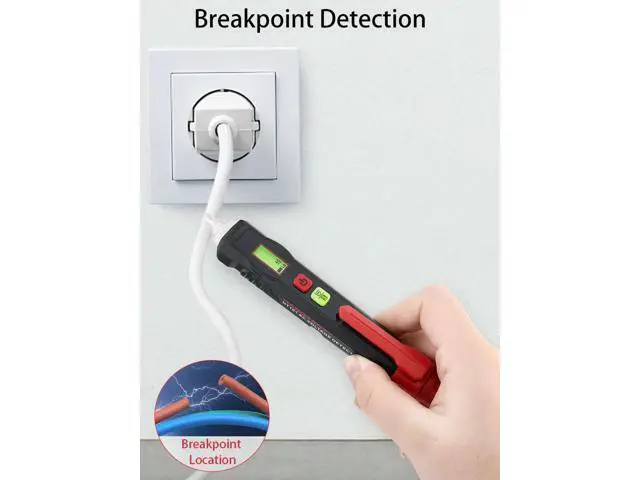 Alt view image 6 of 7 - First picture~ Voltage Indicator Smart AC Voltage Detector Non Contact Electric Tester pen Breakpoint Finder Neutral Live Wire Check(Gold HT100 Prolate Probe )