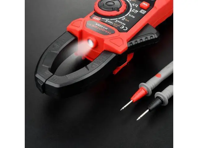 Alt view image 7 of 7 - First picture~professional Clamp Meter Multimeter 1000V 1000A AC DC True RMS pinza Amperimetrica Capacitance Ohm Hz VFD Digital Clamp Tester(Brown HT208A 1000 AC )