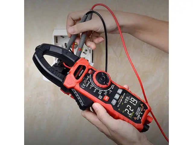 Alt view image 5 of 7 - First picture~professional Clamp Meter Multimeter 1000V 1000A AC DC True RMS pinza Amperimetrica Capacitance Ohm Hz VFD Digital Clamp Tester(Brown HT208A 1000 AC )