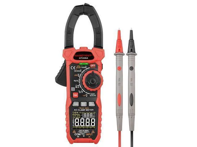 Alt view image 2 of 7 - First picture~professional Clamp Meter Multimeter 1000V 1000A AC DC True RMS pinza Amperimetrica Capacitance Ohm Hz VFD Digital Clamp Tester(Brown HT208A 1000 AC )
