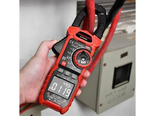Alt view image 3 of 7 - First picture~Clamp Multimeter DC Curent Clamp Meter Digital professional True RMS Capacitance AC DC Ohm Hz C/F pinza Amperimetrica Tester(White HT208A 1000A Auto )
