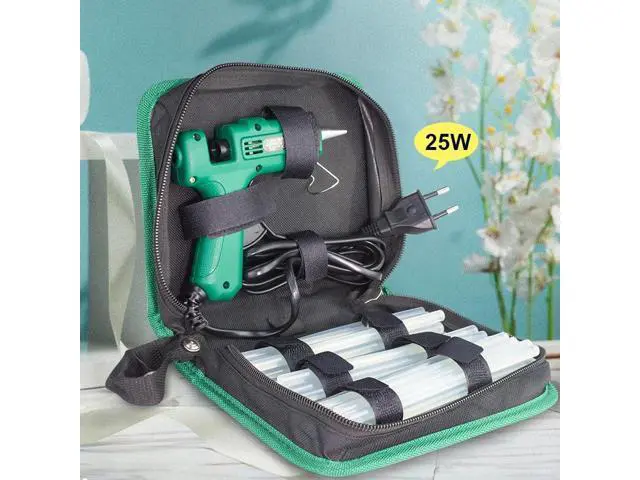 Alt view image 5 of 7 - First picture~ 25W Hot Melt Glue Gun with 7MM Glue Sticks Mini Industrial Guns Thermo Electric Heat Gun Temperature Crafts Repair Tool DIY(EU Red 25W glue gun 25W )