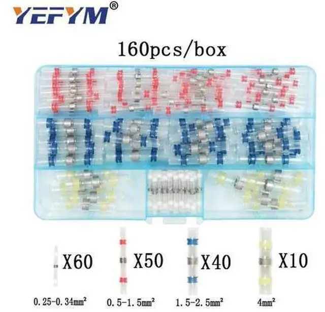 Main image of First picture~ tube insulating crimp terminals insulating ring terminals plug tab 2.8 4.8 6.3 terminator connector block 9 kinds box set(Black 160Pcs box )