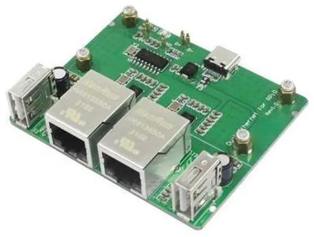 Main image of Dual Ethernet RJ45 Hat for RaspberryPi 2W High Speed(expanding board)