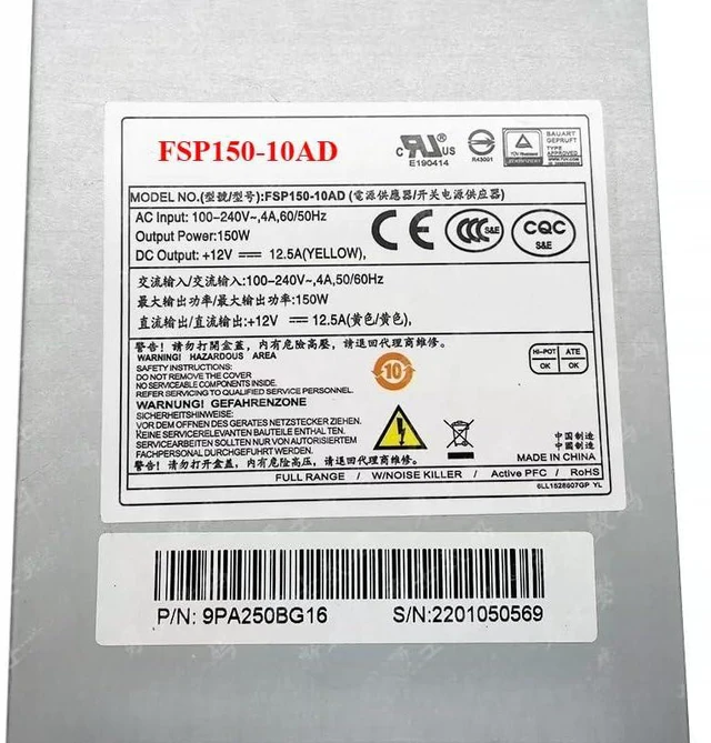 Alt view image 2 of 7 - FSP150-10AD PSU 1U 150W Power Supply DPS-150AB-8 A fit for Video Recorder Monitoring Power Supply