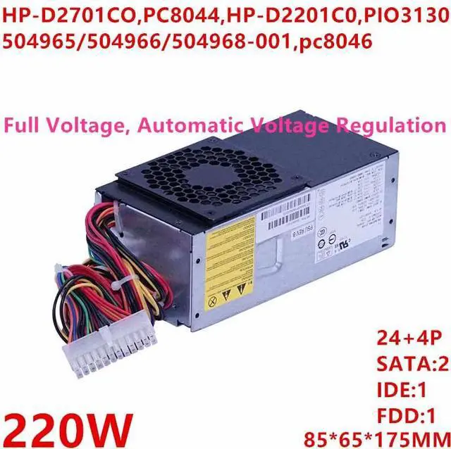 Alt view image 2 of 4 - OriginalPSU for H P TFX S5000 5118 5716 5721 220W Power Supply HP-D2701CO PC8044 HP-D2201C0 PIO3130 PC8045 pc8046 TFX0220D5WA