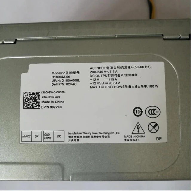 Main image of PSU 180W Power Supply H180AM-00 L180EM-00 AC180EM-00 L180AM-00 H180EM-00 82V4C VXXMD