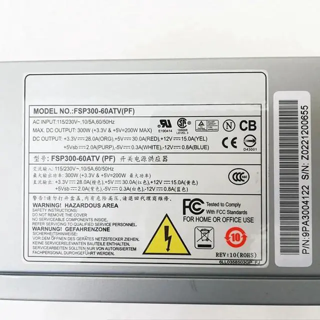 Alt view image 5 of 6 - FSP300-60ATV FSP300-60PLN FSP300-60GLC Industrial Computer Power Supply 300W ATX PSU