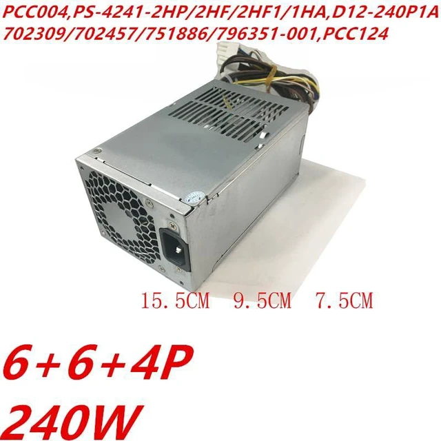 Alt view image 2 of 6 - PSU for H P 600G1 800G1 6Pin 240W Power Supply PCC004 PS-4241-2HP PS-4241-1HA D12-240P1A PS-4241-1HD PCC124