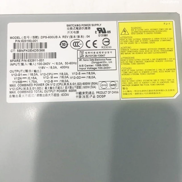 Alt view image 6 of 6 - PSU for H P Z420 600W Switching Power Supply DPS-600UB A 623193-001 632911-001 623193-003 632911-003